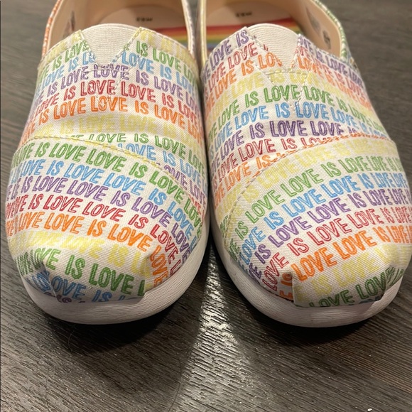 TOMS Love Is Love Classic Alpargata Slip Ons - Picture 3 of 7